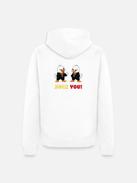 Duck You - Unisex Premium Bio Zip Hoodie - Weiß