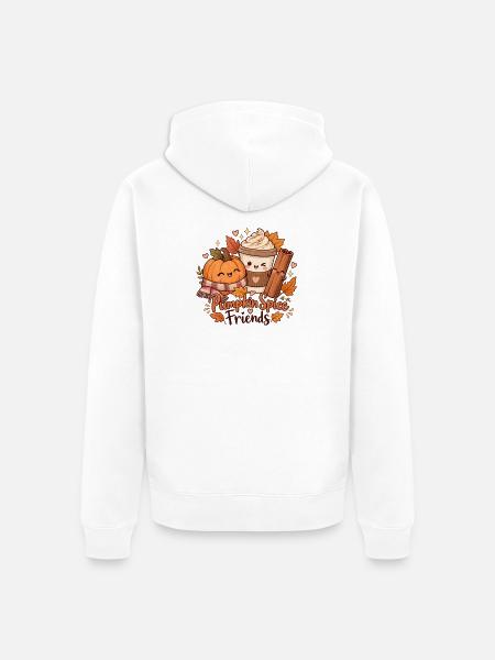 pumpkin spice - Unisex Premium Bio Zip Hoodie - Weiß