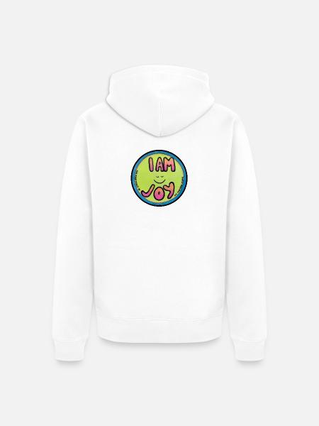 ICH BIN FREUDE - Unisex Premium Bio Zip Hoodie - Weiß