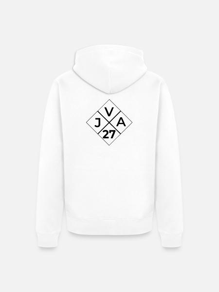 JVA 27 - Unisex Premium Bio Zip Hoodie - Weiß