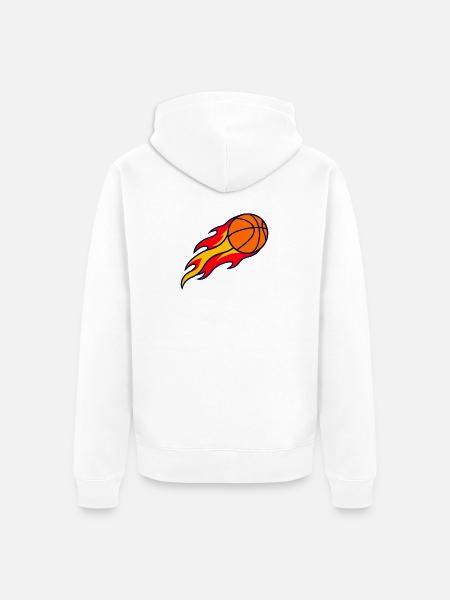 Basketball Comet - Unisex Premium Bio Zip Hoodie - Weiß