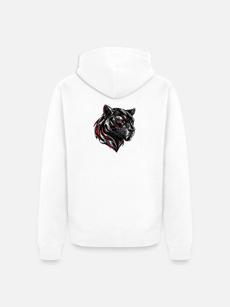 Chrome Panther - Unisex Premium Bio Zip Hoodie - Weiß