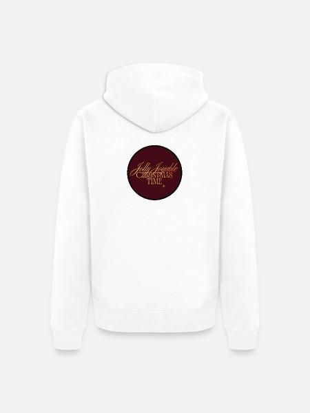 Fröhliche, fröhliche Weihnachtszeit - Unisex Premium Bio Zip Hoodie - Weiß