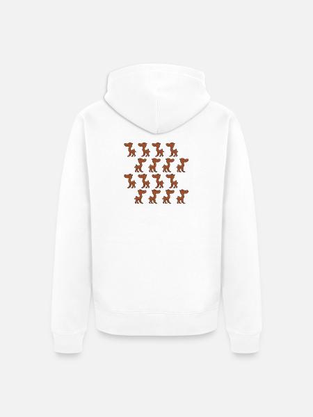 Süßes Chibi-Kamel - Unisex Premium Bio Zip Hoodie - Weiß