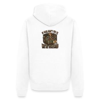 Dad's Fix-It Manifesto-Handwerker - Unisex Premium Bio Zip Hoodie - Weiß - Hinten - Thijin (182cm)