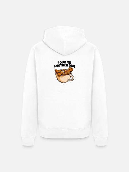 Noch Eine Tasse Lebkuchenmann - Unisex Premium Bio Zip Hoodie - Weiß