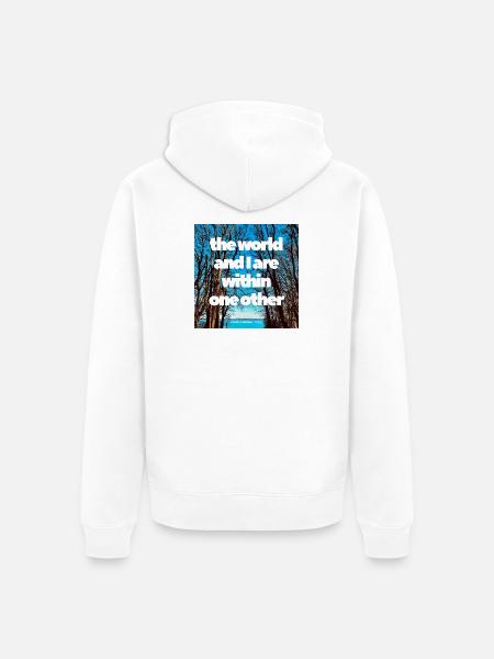 the world and I - Unisex Premium Bio Zip Hoodie - Weiß