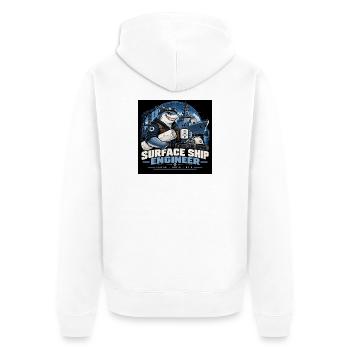 Surface Ship Engineer – Design Build Sail - Unisex Premium Bio Zip Hoodie - Weiß - Hinten - Thijin (182cm)