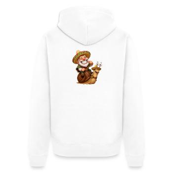 Weihnachtsfest auf der Schnecke - Unisex Premium Bio Zip Hoodie - Weiß - Hinten - Thijin (182cm)