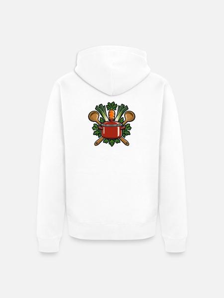 Suppenteam – Gemeinsam schmeckt es besser - Unisex Premium Bio Zip Hoodie - Weiß