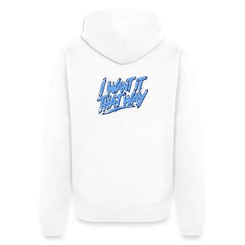 I Want It That Way - Backstreet - Unisex Premium Bio Zip Hoodie - Weiß - Hinten - Thijin (182cm)
