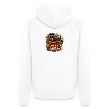 Brisket Love Language BBQ Cookout Grill Barbecue - Unisex Premium Bio Zip Hoodie - Weiß - Hinten - Thijin (182cm)