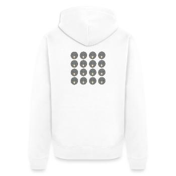 Cartoon-Maulwurfkopf - Unisex Premium Bio Zip Hoodie - Weiß - Hinten - Thijin (182cm)