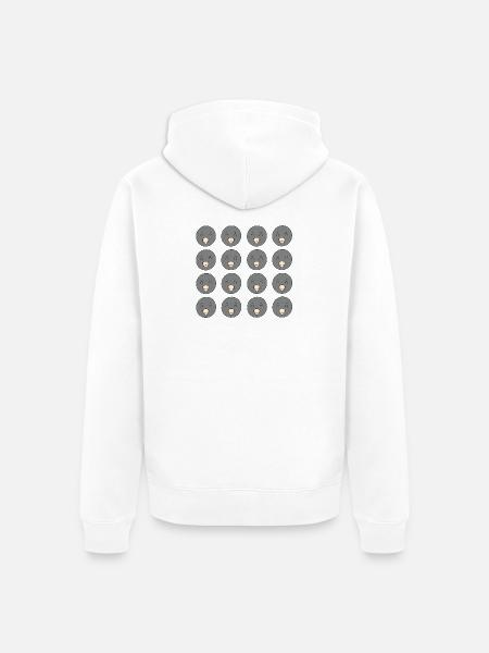 Cartoon-Maulwurfkopf - Unisex Premium Bio Zip Hoodie - Weiß