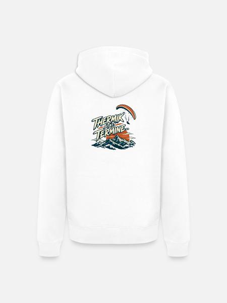 Thermik statt Termine - Unisex Premium Bio Zip Hoodie - Weiß
