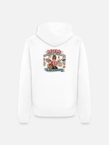 Mom Multitasker: Original - Unisex Premium Bio Zip Hoodie - Weiß