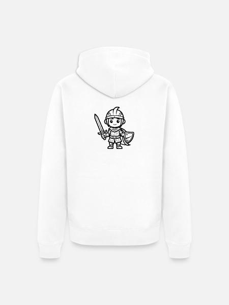 Baby Knight - Unisex Premium Bio Zip Hoodie - Weiß