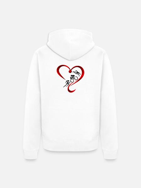 Triathlon-holic - Unisex Premium Bio Zip Hoodie - Weiß