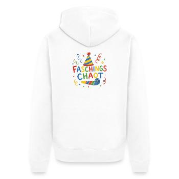 Faschings Chaot Karneval Kinder Party Spruch Shirt - Unisex Premium Bio Zip Hoodie - Weiß - Hinten - Thijin (182cm)