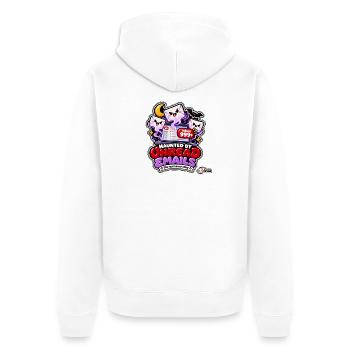 Von ungelesenen E-Mails heimgesucht – Halloween aus dem Büro - Unisex Premium Bio Zip Hoodie - Weiß - Hinten - Thijin (182cm)