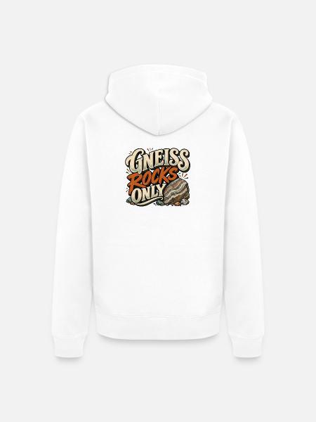 Gneiss Rocks Only - Unisex Premium Bio Zip Hoodie - Weiß