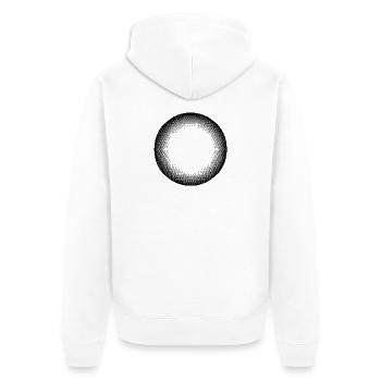 Circle Sun-Design - Unisex Premium Bio Zip Hoodie - Weiß - Hinten - Thijin (182cm)