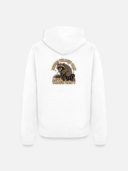 More Trash Can - Unisex Premium Bio Zip Hoodie - Weiß