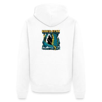 River Styx Rafting - Unisex Premium Bio Zip Hoodie - Weiß - Hinten - Thijin (182cm)