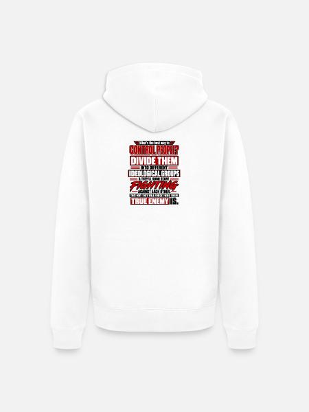 Teile sie, kontrolliere Menschen - Unisex Premium Bio Zip Hoodie - Weiß