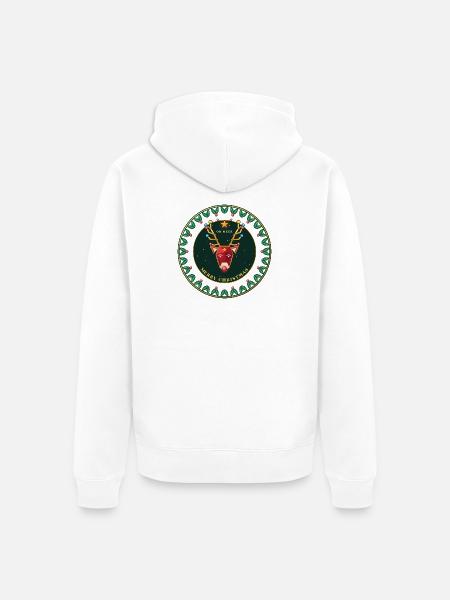 Oh Deer Rentier - Unisex Premium Bio Zip Hoodie - Weiß