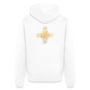motiv_digitalbit - Unisex Premium Bio Zip Hoodie - Weiß - Hinten - Thijin (182cm)