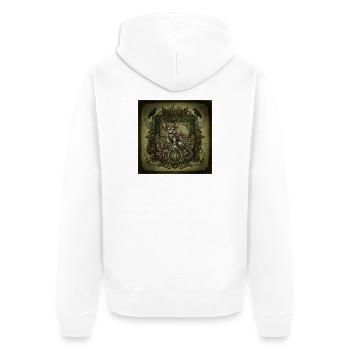 Mystical Long Ears – keltische Steampunk-Familie. - Unisex Premium Bio Zip Hoodie - Weiß - Hinten - Thijin (182cm)