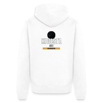 Sauerteigbrot Geschenk für Hobbybäcker mit Stil - Unisex Premium Bio Zip Hoodie - Weiß - Hinten - Thijin (182cm)