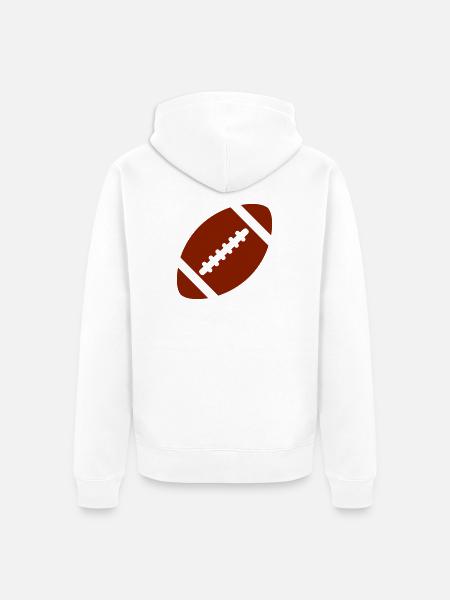 Football - Unisex Premium Bio Zip Hoodie - Weiß