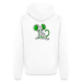 Lyra (Bella Donna‘s wicked world) - Unisex Premium Bio Zip Hoodie - Weiß - Hinten - Thijin (182cm)