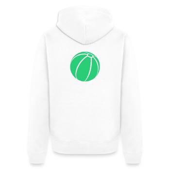 Beachball - Unisex Premium Bio Zip Hoodie - Weiß - Hinten - Thijin (182cm)