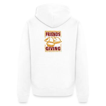 Friends Giving Muscheln Illustration - Unisex Premium Bio Zip Hoodie - Weiß - Hinten - Thijin (182cm)