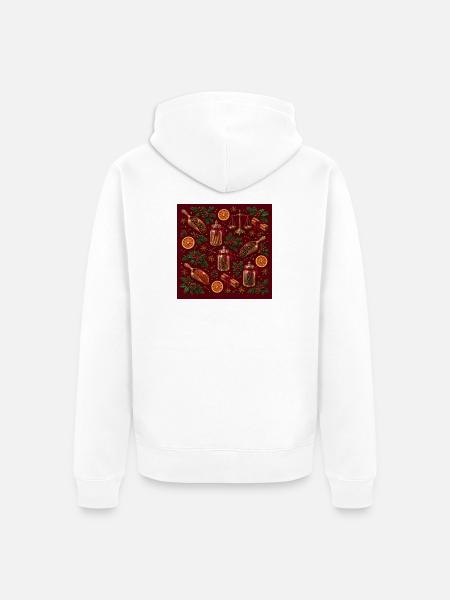 Gewürzglas-Weihnachtsschmuck - Unisex Premium Bio Zip Hoodie - Weiß