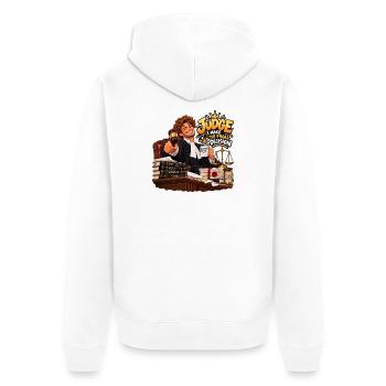 Beratender Richter: Endgültiges Urteil - Unisex Premium Bio Zip Hoodie - Weiß - Hinten - Thijin (182cm)