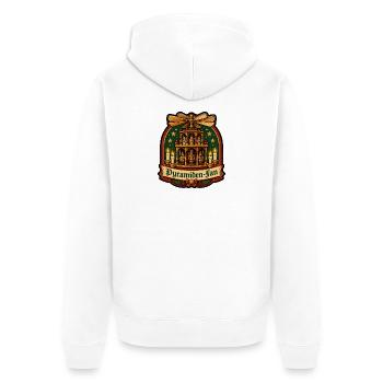 Weihnachtspyramide Pyramiden Fan Retro Badge Shirt - Unisex Premium Bio Zip Hoodie - Weiß - Hinten - Thijin (182cm)