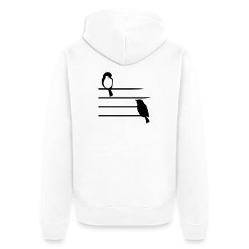Sparrows - Unisex Premium Organic Zip Hoodie - white - Back - Thijin (182cm)