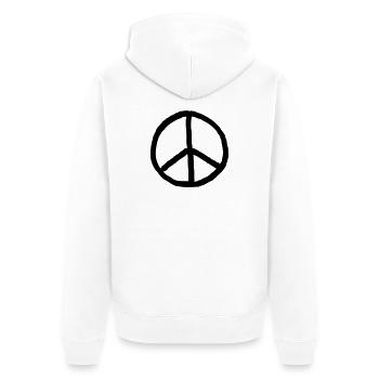 Signe de paix - Veste à capuche bio Premium Unisexe - blanc - Dos - Thijin (182cm)