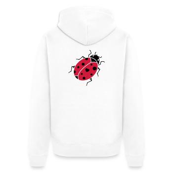 La coccinelle - Veste à capuche bio Premium Unisexe - blanc - Dos - Thijin (182cm)