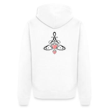 Celtic symbol, mother with two children. - Unisex Premium Organic Zip Hoodie - white - Back - Thijin (182cm)