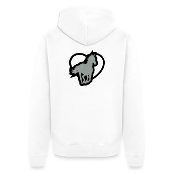 Cheval - Veste à capuche bio Premium Unisexe - blanc - Dos - Thijin (182cm)