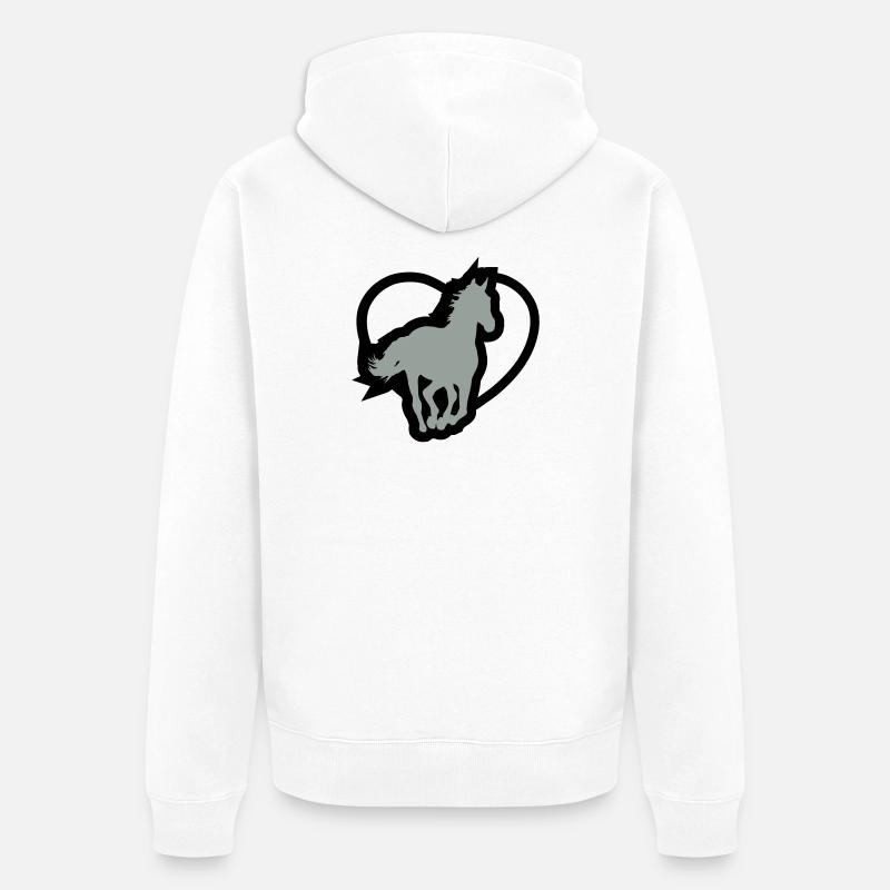 Cheval - Veste à capuche bio Premium Unisexe - blanc