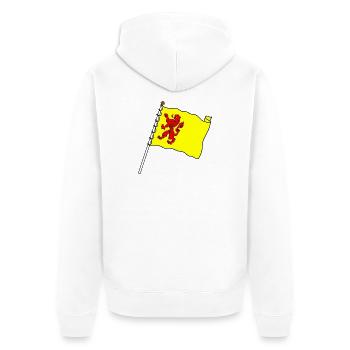 Flag South holland South Holland province flag - Unisex Premium Organic Zip Hoodie - white - Back - Thijin (182cm)