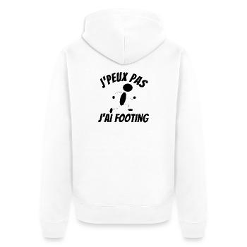 footing, running, course à pied, jogging - Veste à capuche bio Premium Unisexe - blanc - Dos - Thijin (182cm)