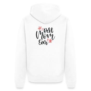 Beste Mutter aller Zeiten - Unisex Premium Bio Zip Hoodie - Weiß - Hinten - Thijin (182cm)