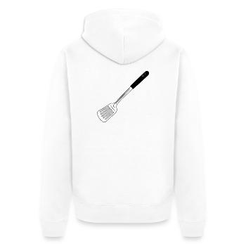 Kitchen utensils baking shovel - Unisex Premium Organic Zip Hoodie - white - Back - Thijin (182cm)